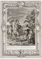 KG 12659
<br/>
Tempel der Muzen: Phineus van de Harpyen verlost.
<br/>
<em>Picart, Bernard (1673-1733)</em>